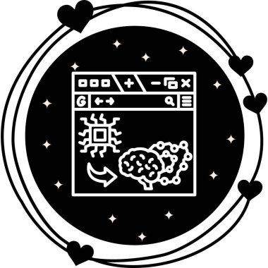 Web Sitesi Satır Simgesi, Basit Görüntü Beyaz Arkaplanda İzole Edildi