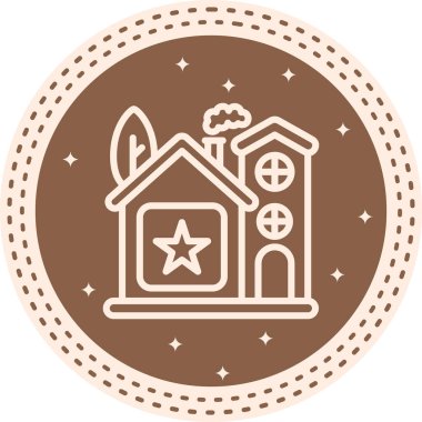 Ev Yıldızı Dengeli Özel Düz Vektör Düzeni