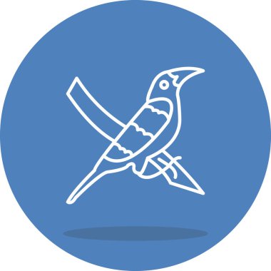 Chestnut başlıklı Oropendol ikon vektör illüstrasyon tasarımı