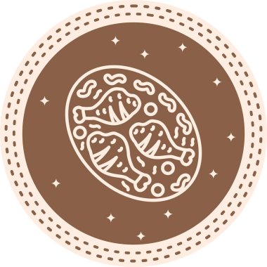 Kızarmış tavuk Yüksek Kaliteli Modern Vektör Element