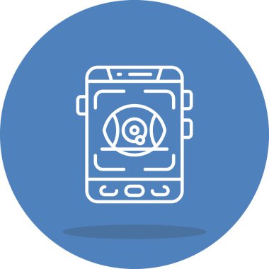 Retinal Tarama Web simgesi vektör çizimi