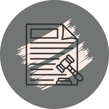 Hukuk Dosyası Zarif Dijital Tasarım Sembolü