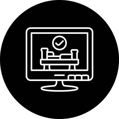 Çevrimiçi Rezervasyon Yenilikçi Düz Ürün Tasarım Sembolü