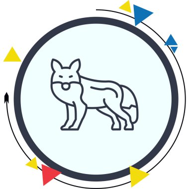 Fox web icon vector illustration