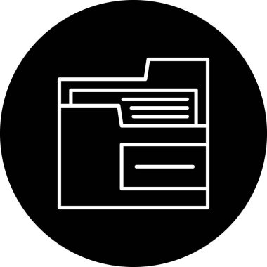 Klasör web simge vektör çizim