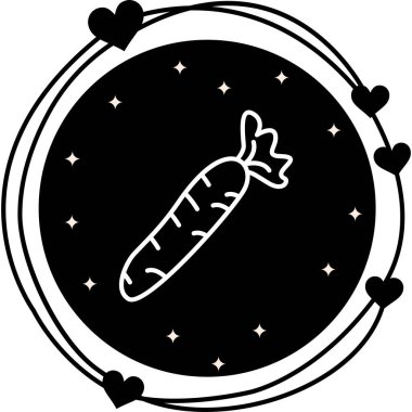 Havuç Eşsiz Düz Dijital Tasarım Nesnesi