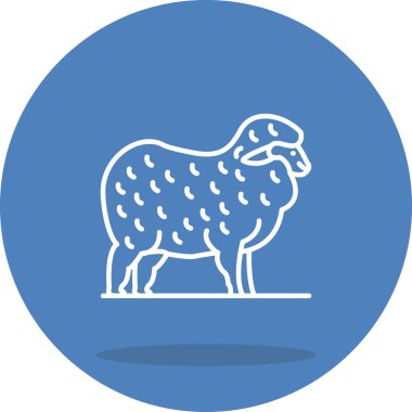 Koyun ikonu vektör illüstrasyon tasarımı