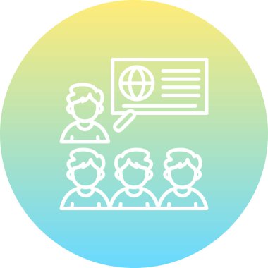 sunum web simgesi vektör illüstrasyonu