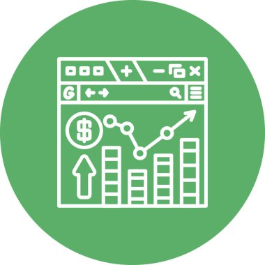 Modern simge ticaretinin vektör illüstrasyonu