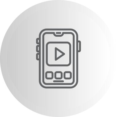 Çal düğmesi olan cep telefonu ekranı