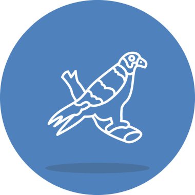 Peregrine Falcon simge vektör illüstrasyon tasarımı