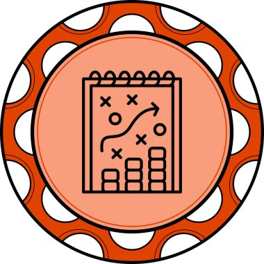 Strateji modern simgesinin vektör çizimi