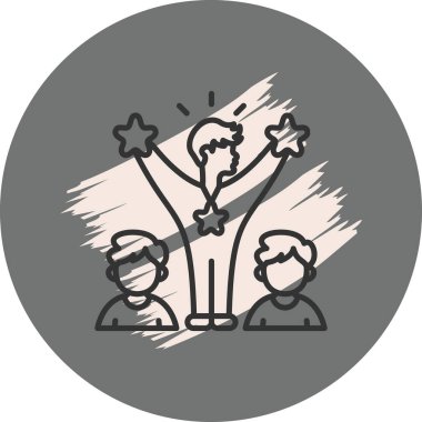 Başarı web simgesi vektör illüstrasyonu