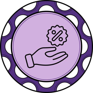 İndirimli web simgesi vektör illüstrasyonu