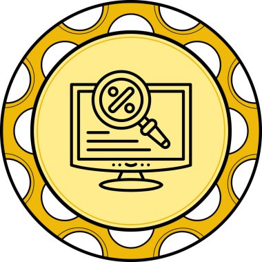 İndirimli web simgesi vektör illüstrasyonu