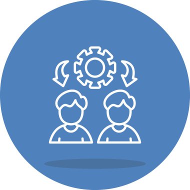 Takım Yönetimi web simgesi vektör illüstrasyonu