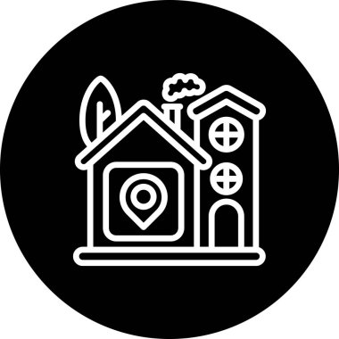 konum web simgesi vektör illüstrasyonu