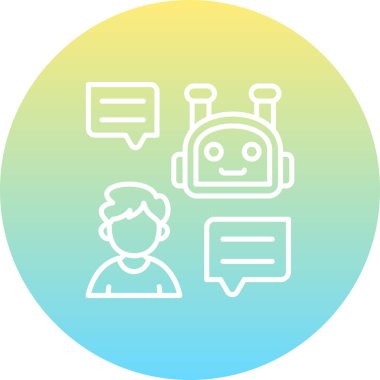 Konuşma web simgesi vektör illüstrasyonu