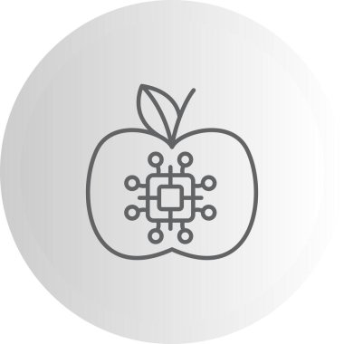 Yapay zeka satırı simgesi, vektör çizim