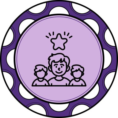 takım web simgesi vektör illüstrasyonu