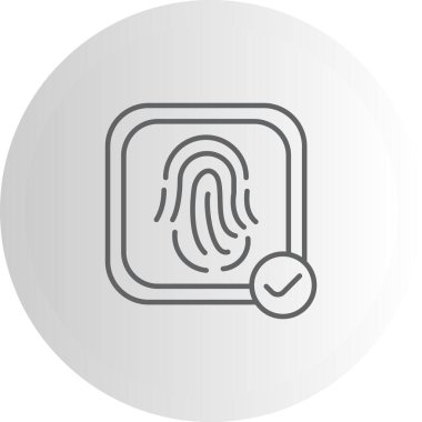 Biyometrik Tanıma simgesi vektör illüstrasyonu