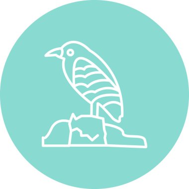 Siyah taçlı Gece Balıkçıl simgesi vektör illüstrasyon tasarımı