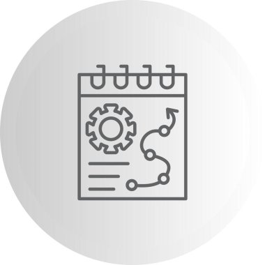 Strateji modern simgesinin vektör çizimi