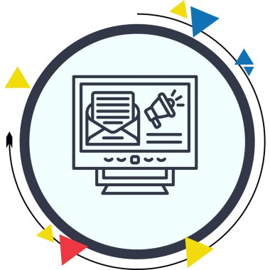 e- posta simgesi vektör illüstrasyon tasarımı