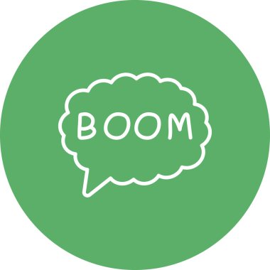 Konuşma balonu çizgisi simgesi, metin basit illüstrasyonlu web etiketi