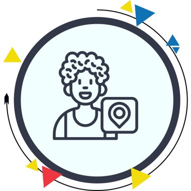 konum web simgesi vektör illüstrasyonu