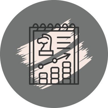 Strateji modern simgesinin vektör çizimi