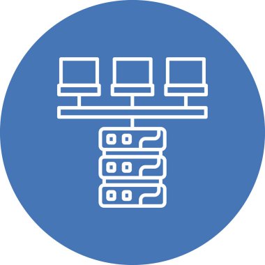 Veritabanı Akımı Premium Çağdaş Düz Vektör Özelliği