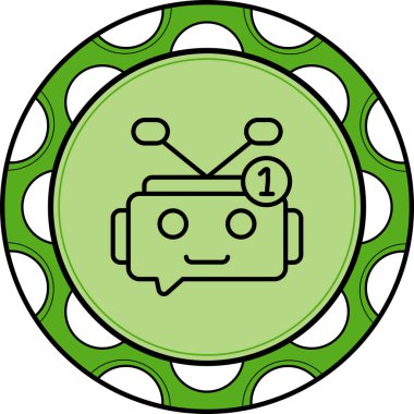 Sohbet robotu yardımcı simgesi, çevrimiçi destek