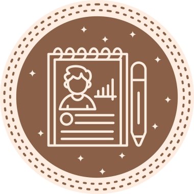 Simge vektör illüstrasyon tasarımı planlanıyor