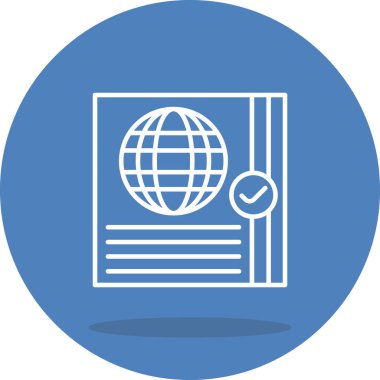 Pasaport Kontrolü modern simgesinin vektör illüstrasyonu