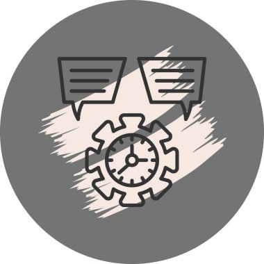 Proje Yönetimi web simgesi vektör illüstrasyonu