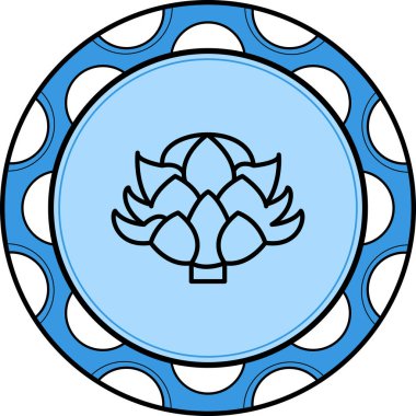 Enginar Ağ simgesinin vektör illüstrasyonu