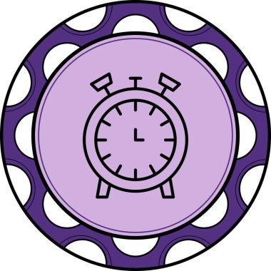 Alarm çizgisi simgesi, vektör illüstrasyonu