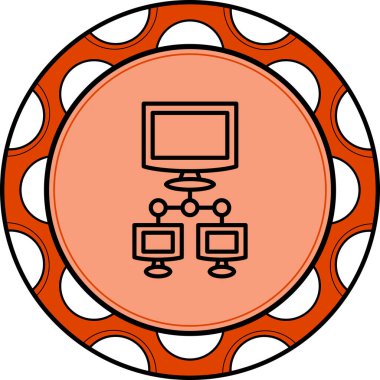 Ağ simgesi vektör illüstrasyon tasarımı