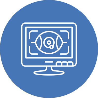 Retinal Tarama Web simgesi vektör çizimi