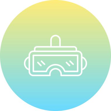 Sanal Gerçeklik Gözlüğü, vektör illüstrasyon tasarımı        