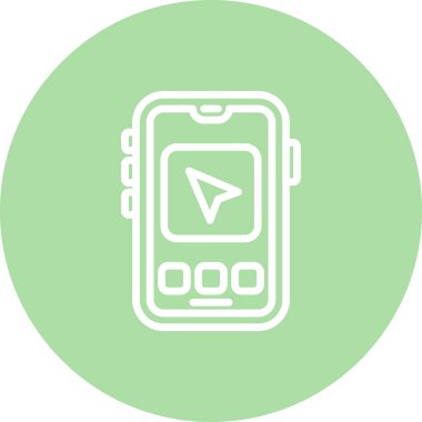 Navigasyon Oku Asgari Düz Vektör İllüstrasyonu