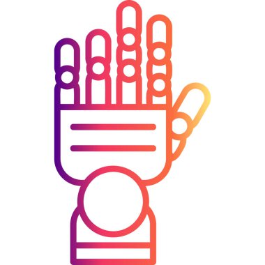 Robotik El web simgesi vektör illüstrasyonu