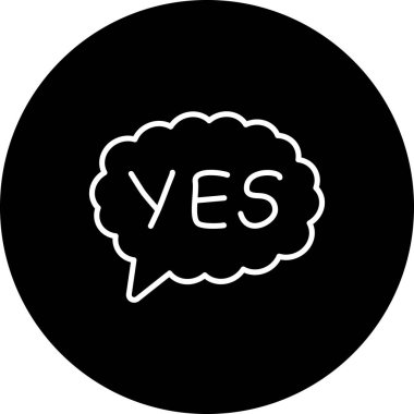 Konuşma balonu çizgisi simgesi, metin basit illüstrasyonlu web etiketi