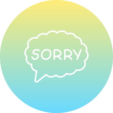 Konuşma balonu çizgisi simgesi, metin basit illüstrasyonlu web etiketi