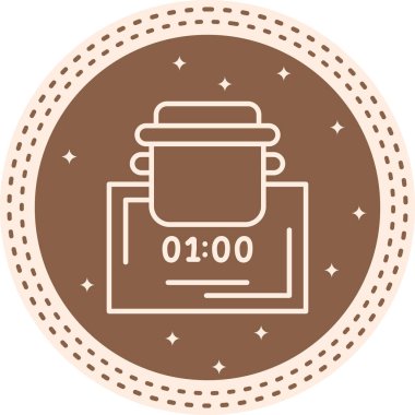 Zarif Asgari Dijital Grafik Sembolü Pişirme