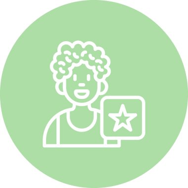 Kullanıcı Yıldızı Ayırt Modern Dijital Tasarım Elemanı