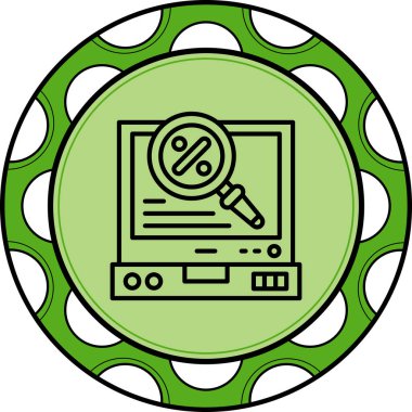 İndirimli web simgesi vektör illüstrasyonu