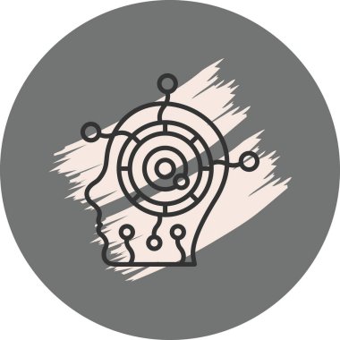 Sayborg. Web simgesi basit illüstrasyon