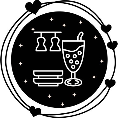 Kokteyl Minimum Düz Kullanıcı Deneyimi Sembolü